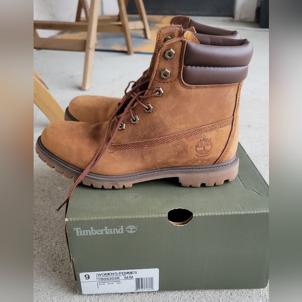 Women's Timberland Brown Leather 6in Boots